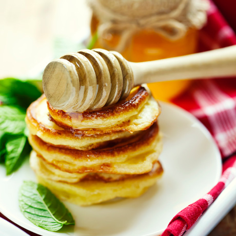 Pancakes with honey