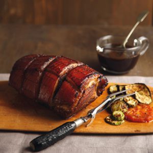 Caramelized crust pork loin with molasse